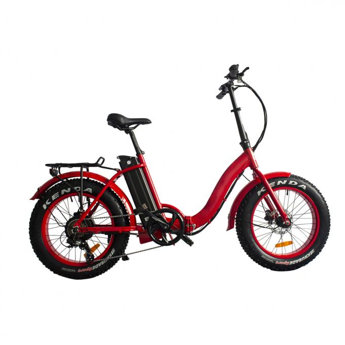 48v ไขมันยางจักรยานไฟฟ้า 20 นิ้ว 500w 40 Mph แบตเตอรี่ขับเคลื่อนด้วยยางหนา 0