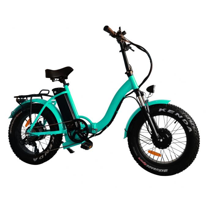 48v ไขมันยางจักรยานไฟฟ้า 20 นิ้ว 500w 40 Mph แบตเตอรี่ขับเคลื่อนด้วยยางหนา 2