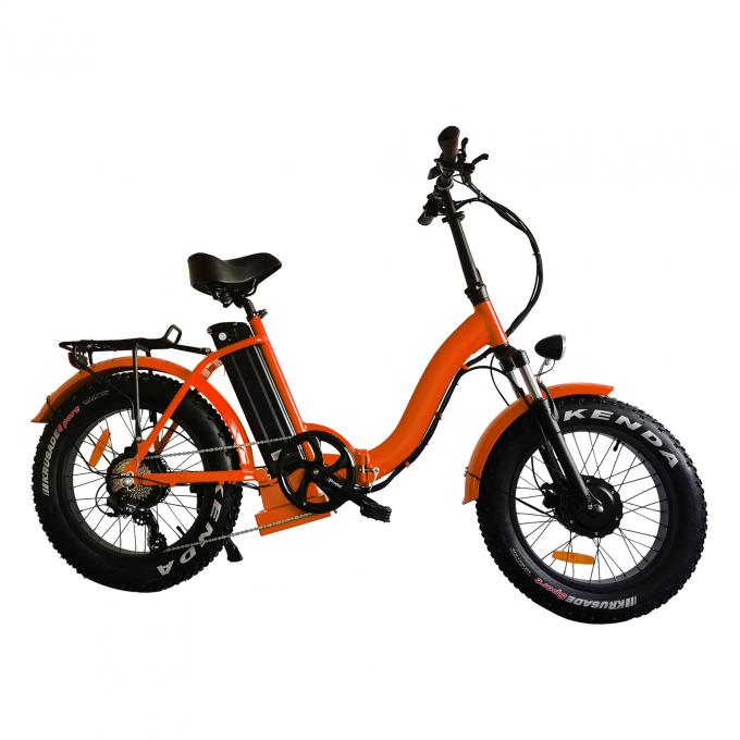 48v ไขมันยางจักรยานไฟฟ้า 20 นิ้ว 500w 40 Mph แบตเตอรี่ขับเคลื่อนด้วยยางหนา 4