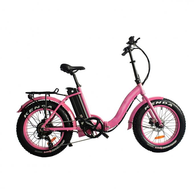 48v ไขมันยางจักรยานไฟฟ้า 20 นิ้ว 500w 40 Mph แบตเตอรี่ขับเคลื่อนด้วยยางหนา 5