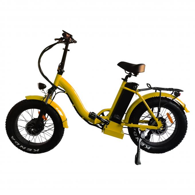48v ไขมันยางจักรยานไฟฟ้า 20 นิ้ว 500w 40 Mph แบตเตอรี่ขับเคลื่อนด้วยยางหนา 6