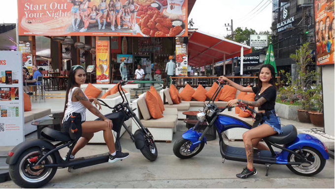 ล้อใหญ่ Citycoco Electric Scooter Black Off Road 2000w โช้คอัพ 0