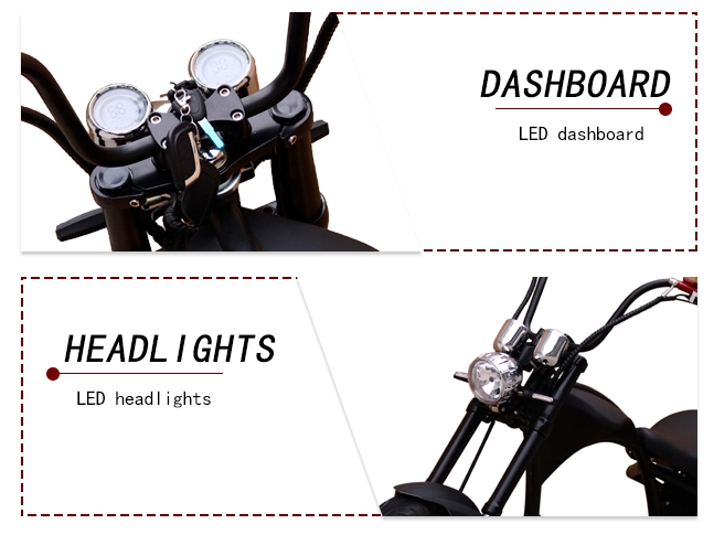 ล้อใหญ่ Citycoco Electric Scooter Black Off Road 2000w โช้คอัพ 14
