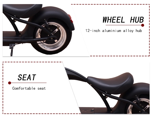 ล้อใหญ่ Citycoco Electric Scooter Black Off Road 2000w โช้คอัพ 15
